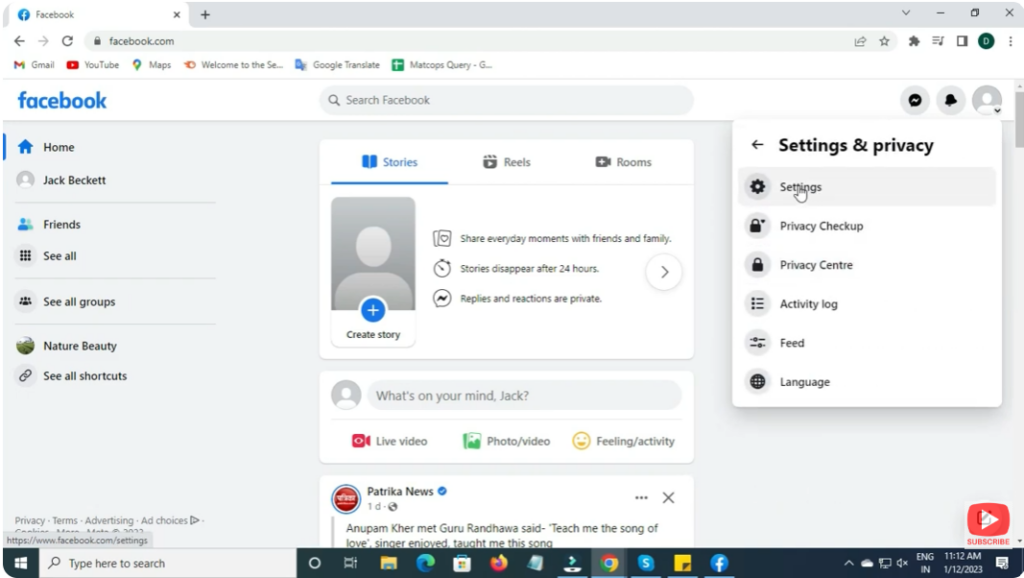 Go to Settings & Privacy
