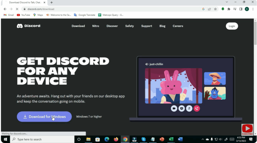 Go to the Official Discord Website