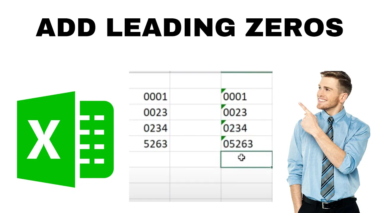 How to Add Leading Zeros in Excel Step by Step
