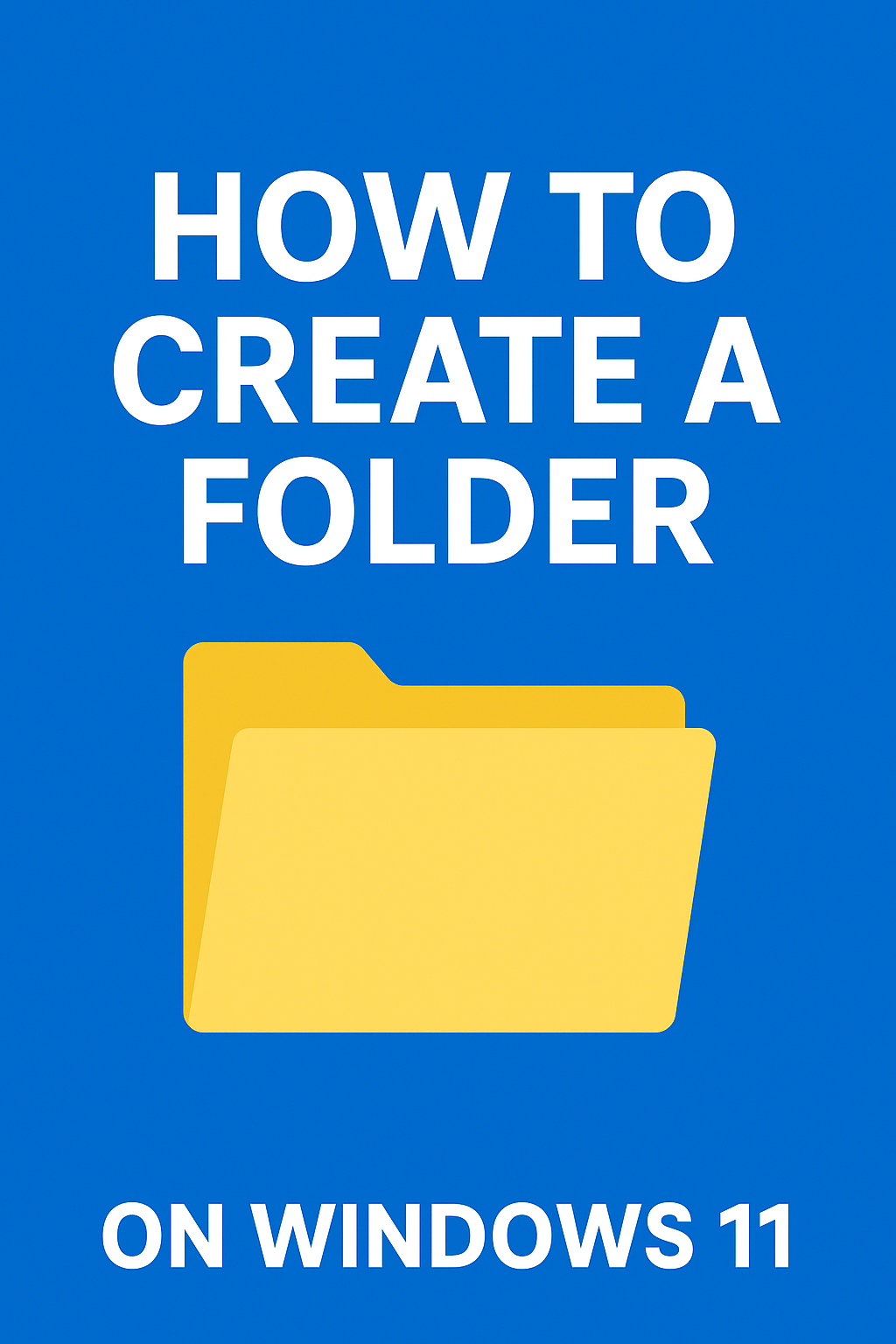 How to Create a Folder