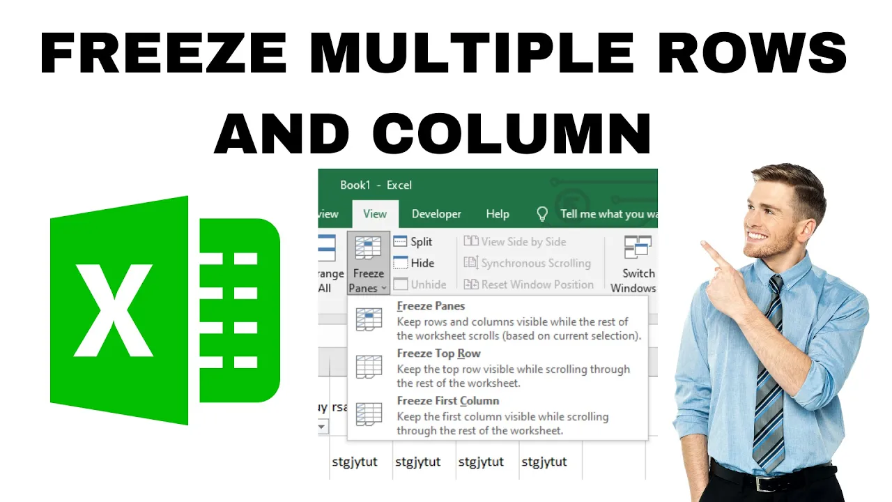 How to Freeze Multiple Rows and Column in Excel?