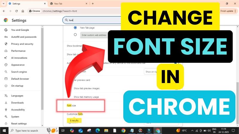 How to Increase or Decrease Font Size in Google Chrome