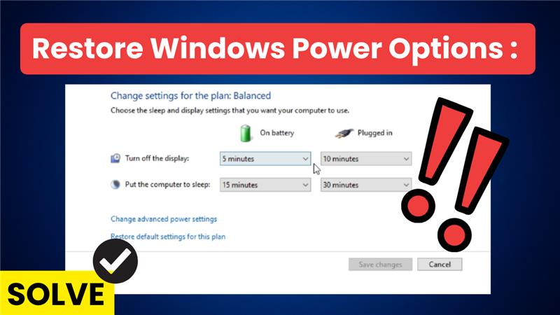 How to Restore High Performance Power Plan in Windows 11/10