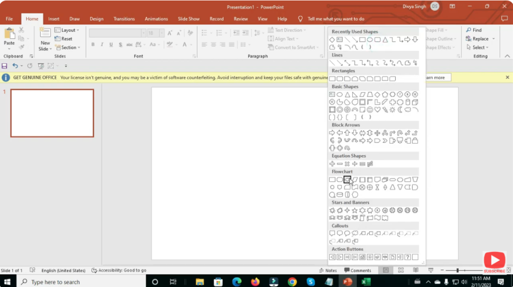 Insert the Shape You Want to Use