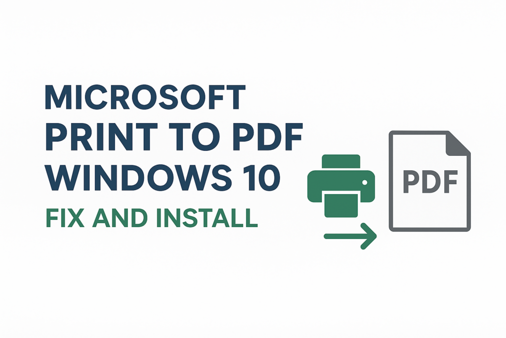 Microsoft Print to PDF Windows 10