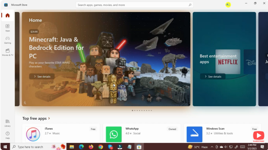 Open Microsoft Store