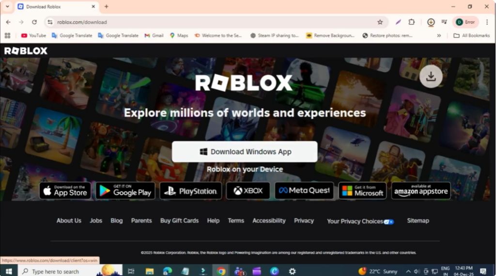 Reinstall Roblox