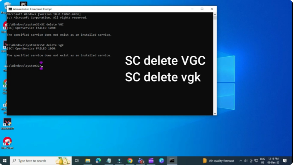 Remove Existing Vanguard Files