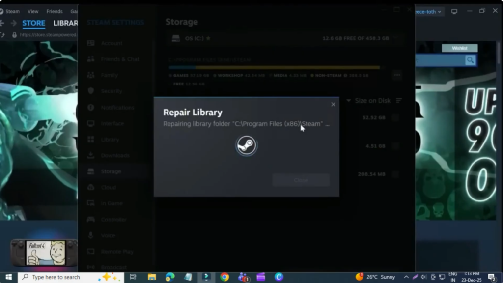 Repair Steam Library