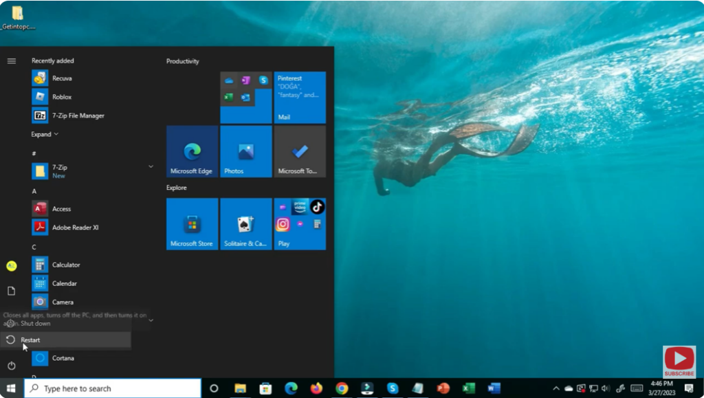 Restart Your PC & Try Again
