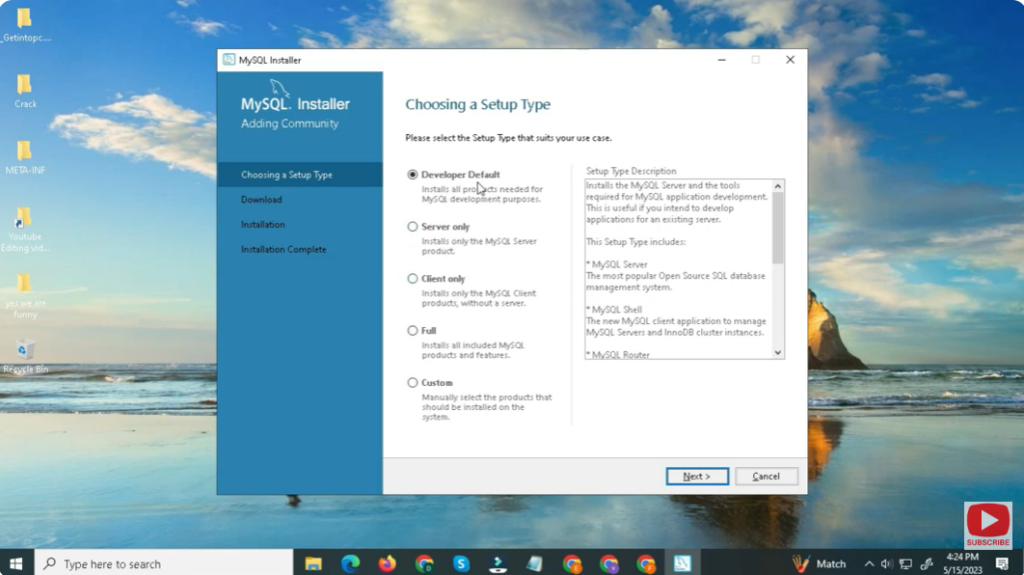 Run the Installer & Choose Setup Type