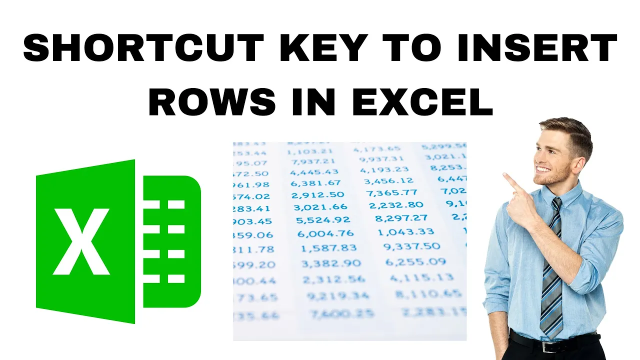 Shortcut Key to Insert Rows in Excel!! 2 STEPS