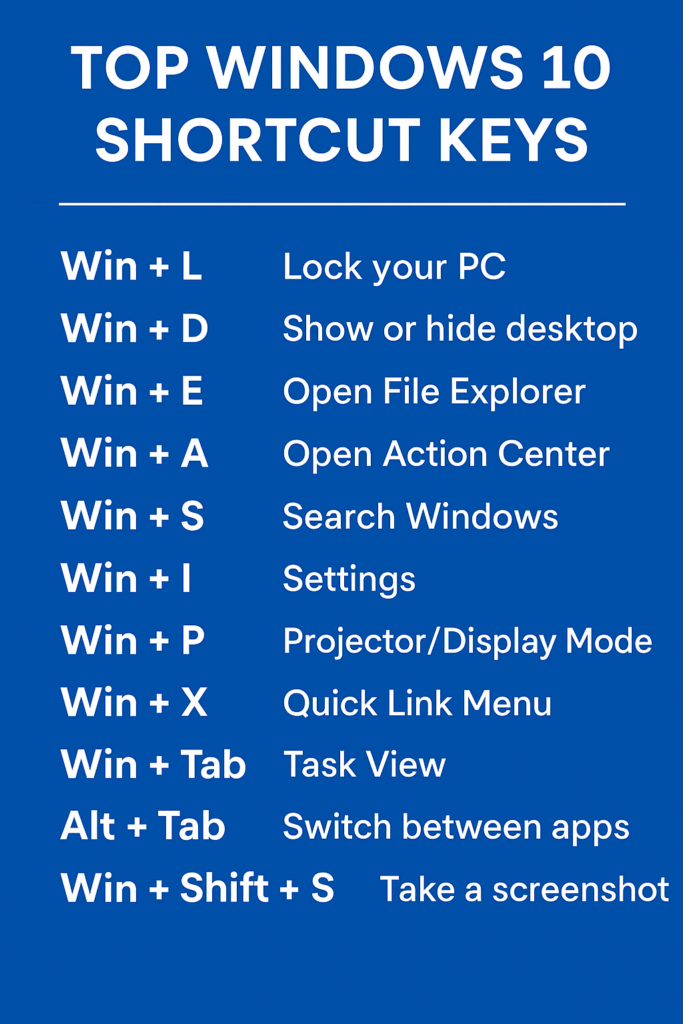 Windows 10 Shortcut Keys
