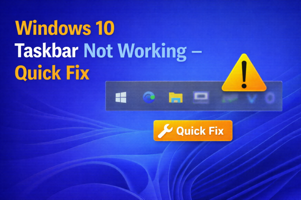 Windows 10 Taskbar Not Working