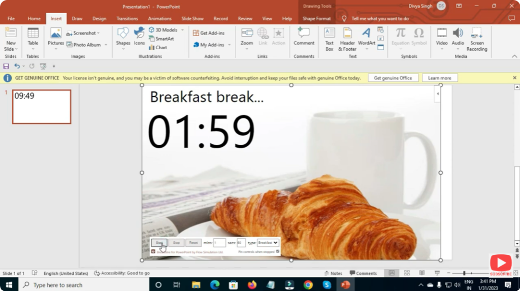 timer will run automatically